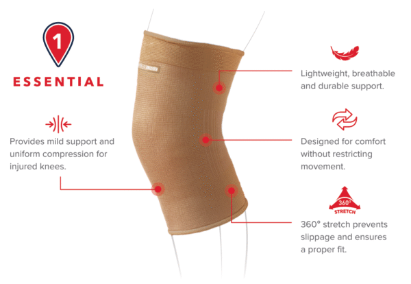Essential Beige Knee Support - Image 2